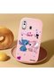 Samsung Galaxy A30 Compatible Case Camera Protective Pink Stitch Patterned Silicone Beloved Couple Phone Case - 2