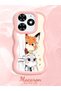 Tecno Spark 20C Compatible Case Camera Protective Pink Silicone Lover Couple Phone Case Cartoon Pattern - 2