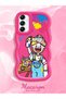 Samsung Galaxy A14 Compatible Case Camera Protective Red Silicone Couple Phone Case Cartoon Pattern - 2