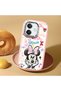 Oppo A3 Compatible Case Camera Protector Pink Minnie Patterned Silicone Lover Couple Phone Case - 2