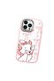 iPhone 12 Pro Max Compatible Case Camera Protector Pink Cartoon Pattern Silicone Lover Couple Phone Case - 3