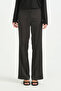 Ironed Trousers with Ribbed Cuffs - Black - 2