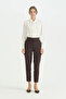 Carrot Viscose Trousers - Brown