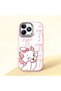 Realme C51 Compatible Case Camera Protective Pink Cartoon Patterned Silicone Lover Couple Phone Case