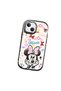 iPhone 14 Plus Compatible Case Camera Protector Black Minnie Patterned Silicone Lover Couple Phone Case - 3