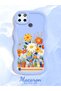 Realme C21Y Compatible Case Camera Protector Blue Silicone Couple Phone Case Floral Case - 2