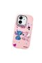 Mi 13t Pro Compatible Case Camera Protective Pink Stitch Patterned Silicone Lover Couple Phone Case - 3