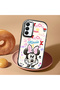 Samsung Galaxy A15 Compatible Case Camera Protective Black Minnie Patterned Silicone Lover Couple Phone Case - 2