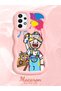 Samsung Galaxy A73 Compatible Case Camera Protective Pink Silicone Lover Couple Phone Case Cartoon Pattern - 2