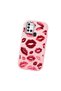 Samsung Galaxy A21S Compatible Case Camera Protective Pink Kiss Patterned Silicone Lover Couple Phone Case - 3