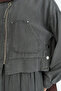 Lyocell Bomber Jacket Skirt Set - Smoked - 3