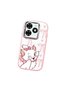 Infinix Smart 8 Pro Compatible Case Camera Protective Pink Cartoon Patterned Silicone Lover Couple Phone Case - 3