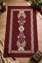 Luxury Double-Sided Microfiber Woven Soft Fabric Prayer Rug - Burgundy with Gold Pattern