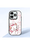 Infinix Smart 8 Compatible Case Camera Protective Black Cartoon Patterned Silicone Beloved Couple Phone Case
