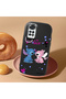 Redmi Note 11 Compatible Case Camera Protector Black Stitch Patterned Silicone Beloved Couple Phone Case - 2