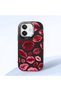 Oppo A3X 5g Compatible Case Camera Protective Black Kiss Patterned Silicone Lover Couple Phone Case