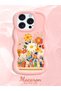 iPhone 16 Pro Max Compatible Case Camera Protector Pink Silicone Couple Phone Case Floral Case - 2
