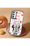 Samsung Galaxy A34 Compatible Case Camera Protective Black Minnie Patterned Silicone Lover Couple Phone Case - 2