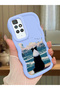 Redmi 10 Compatible Case Camera Protector Blue Silicone Lover Couple Phone Case Dog Pattern
