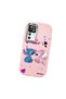 Redmi K50 Ultra Compatible Case Camera Protective Pink Stitch Pattern Silicone Lover Couple Phone Case - 3