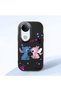 Vivo V50 Compatible Case Camera Protective Black Stitch Patterned Silicone Lover Couple Phone Case