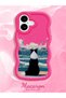 iPhone 16 Compatible Case Camera Protector Red Silicone Couple Phone Case Dog Pattern - 2