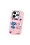 Tecno Spark 10 Pro Compatible Case Camera Protective Pink Stitch Patterned Silicone Dear Couple Phone Case - 3