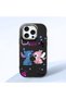 iPhone 16 Pro Compatible Case Camera Protector Black Stitch Pattern Silicone Couple Phone Case