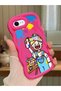 iPhone Se 2020 Compatible Case Camera Protector Red Silicone Lover Couple Phone Case Cartoon Pattern