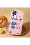 Mi 12t Compatible Case Camera Protector Pink Stitch Patterned Silicone Lover Couple Phone Case - 2