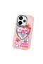 Redmi 13 Compatible Case Camera Protector Pink Heart Patterned Silicone Lover Couple Phone Case - 3