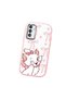 Samsung Galaxy M13 Compatible Case Camera Protective Pink Cartoon Patterned Silicone Beloved Couple Phone Case - 3