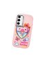 Samsung Galaxy S23 Fe Compatible Case Camera Protector Pink Heart Pattern Silicone Lover Couple Phone Case - 3