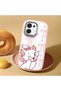 Oppo A6 Pro Compatible Case Camera Protective Pink Cartoon Patterned Silicone Lover Couple Phone Case - 2