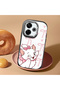 Redmi 13X Compatible Case Camera Protective Black Cartoon Patterned Silicone Lover Couple Phone Case - 2