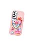 Samsung Galaxy A23 Compatible Case Camera Protective Pink Heart Patterned Silicone Lover Couple Phone Case - 3