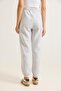 3 Threaded Embroidered Gray Tracksuit with Elastic Ankles - 6