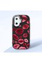 Poco F7 Compatible Case Camera Protector Black Kiss Patterned Silicone Lover Couple Phone Case