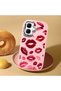 Infinix Smart 10 Compatible Case Camera Protective Pink Kiss Patterned Silicone Lover Couple Phone Case - 2