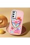 Samsung Galaxy A34 Compatible Case Camera Protective Pink Heart Patterned Silicone Lover Couple Phone Case - 2