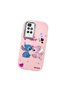 Redmi 10 2022 Compatible Case Camera Protector Pink Stitch Patterned Silicone Lover Couple Phone Case - 3