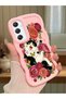 Samsung Galaxy A34 5g Compatible Case Camera Protective Pink Silicone Lover Couple Phone Case Cat Case