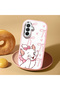 Samsung Galaxy A26 Compatible Case Camera Protective Pink Cartoon Patterned Silicone Lover Couple Phone Case - 2