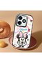 Infinix Smart 8 Pro Compatible Case Camera Protector Black Minnie Patterned Silicone Lover Couple Phone Case - 2