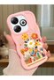Infinix Hot 40I Compatible Case Camera Protective Pink Silicone Couple Phone Case Flowers Case