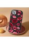 Redmi 9C Compatible Case Camera Protective Black Kiss Patterned Silicone Lover Couple Phone Case - 2