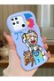 Redmi 10C Compatible Case Camera Protector Blue Silicone Couple Phone Case Cartoon Pattern