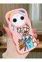 Redmi A3 Pro Compatible Case Camera Protector Pink Silicone Lover Couple Phone Case Cartoon Pattern