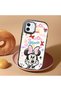 iPhone 11 Compatible Case Camera Protector Black Minnie Patterned Silicone Lover Couple Phone Case - 2