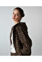 Leopar desen oversize sweatshirt - 5